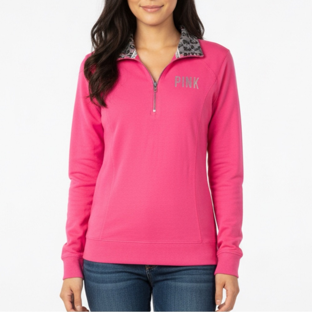 Pink‎ Victoria's Secret L Pink 1/4 Zip 2202